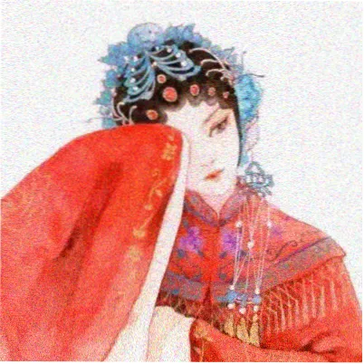 留言读者二的头像，暖色背景圆形剪影